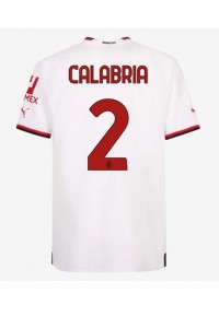 AC Milan Davide Calabria #2 Fotballdrakt Borte Klær 2022-23 Korte ermer